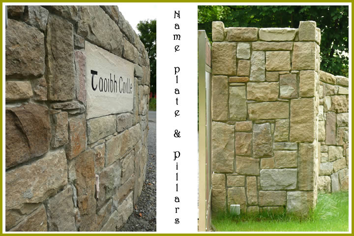 Stone.wall.Name-Plate.Pillars